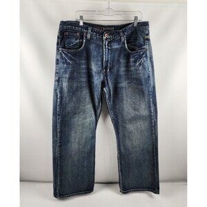 Urban Pipeline Urban Up Jeans Mens 38x30 Blue Loose Bootcut Denim